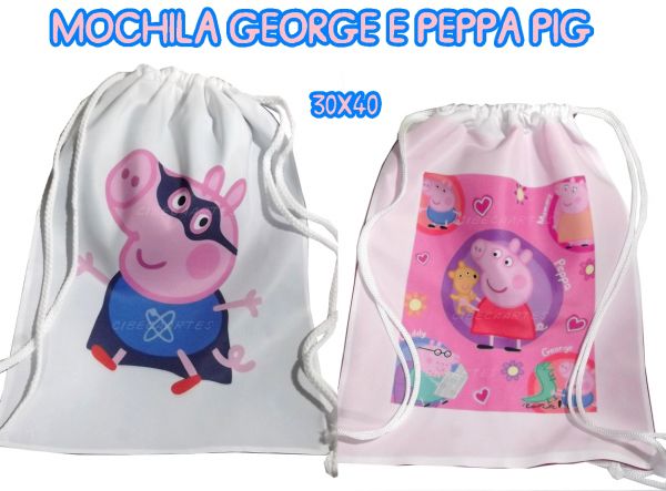 MOCHILA GEORGE e PEPPA PIG 25x30