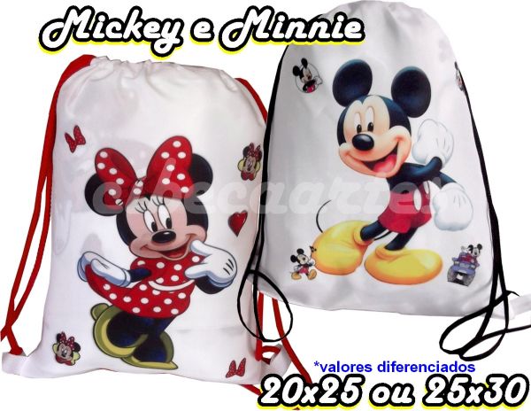 Mochila Minnie e ou Mickey