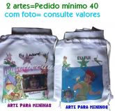 Sininho e Peter Pan MOCHILA 25X30 brinde