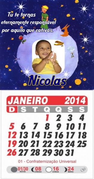 MINI ÍMÃc/CALENDÁRIO 2014