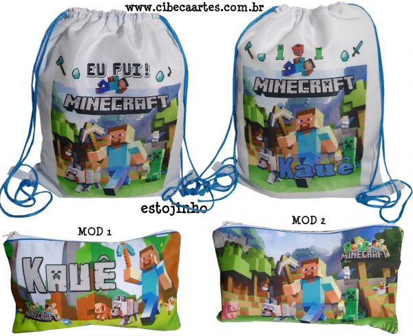 Minecraft Mochilinha  25x30